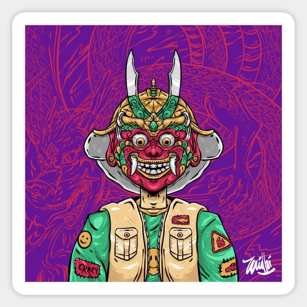 Modern samurai japanese Sticker by widhim